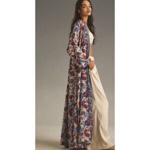 Anthropologie Ollari Cover Up Printed Beach Preppy Bobo Retro Vacay One Size NWT